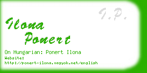 ilona ponert business card